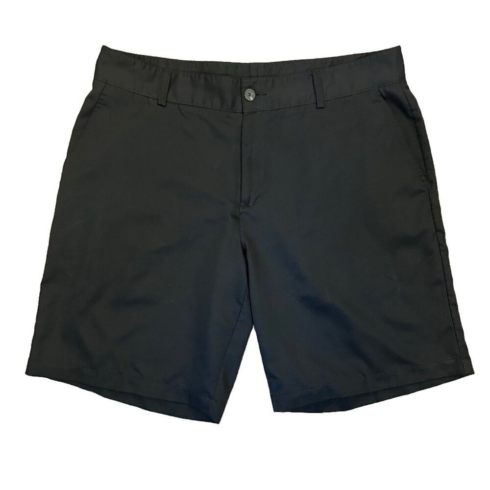 adidas Men's Black Chino Shorts 10" Inseam Climalite Pockets Belt Loops Size 36